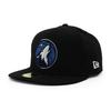 New Era Cap 59FIFTY Minnesota Timberwolves NBA Team Basic Fitted Cap Minnesota Timberwolves Black Hat Basketball 5950 Sz 7-34 [Used]