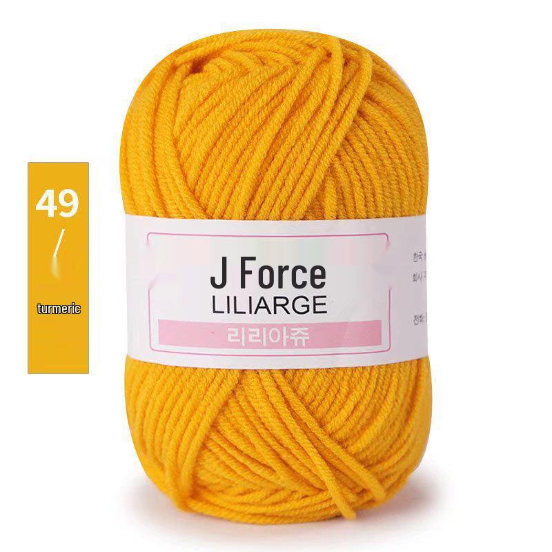 4-Ply Milk Cotton Yarn for Scarf, Doll, Bag, Medium-Thick Baby Crochet & Knitting DIY Material