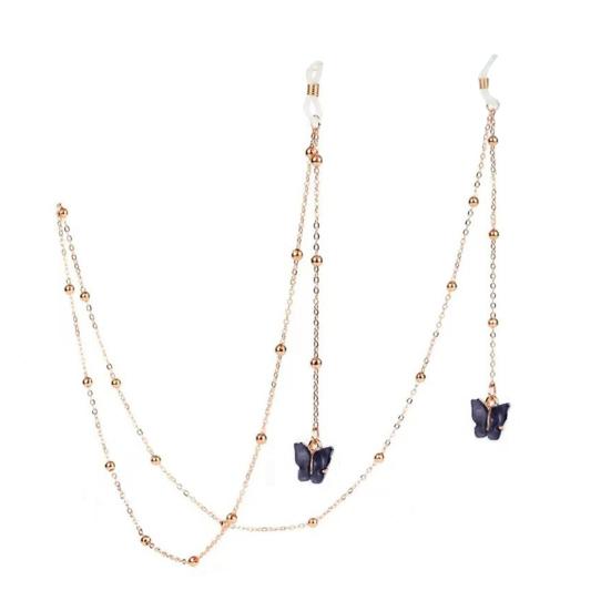 Eyewear Chain Nice-looking Simple Style Lightweight Eyeglass Chain Lady Glasses Lanyard with Butterfly Decor Glasses Chain Daily Wear