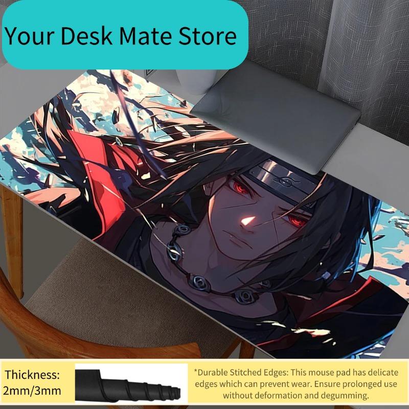Mouse Pad Anime Naruto Itachi Uchiha Gamer Large XXL Tablet Varmilo Keyboard Carpet Kawaii Gaming Accessories Mousepad
