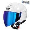 Bluetooth Motorcycle Helmet 3/4 Open Face Men Women ABS Full Coverage Riding Gear