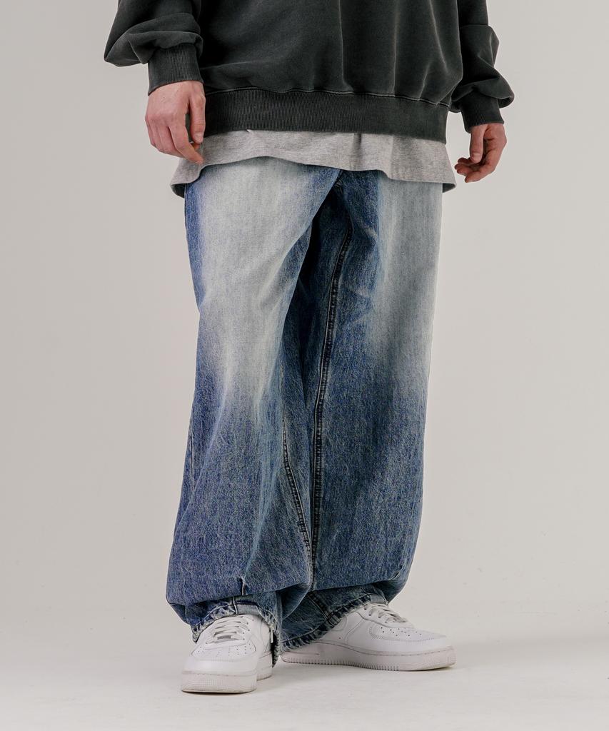 EZKATON Need Dart Wide Denim Pants Blue Mmlp6763