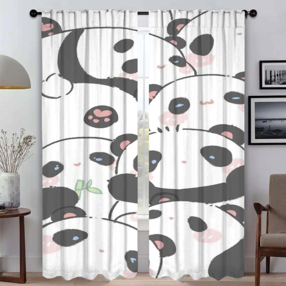 Blackout Curtains 2 Pieces Cut Cartoon Animal Home Interior Curtains for Camera Tulle for Bedroom Shades Partition Curtain Room