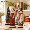 Separate Base Christmas Wooden Figurine Set Vintage Snowman Table Plaques  Window Display