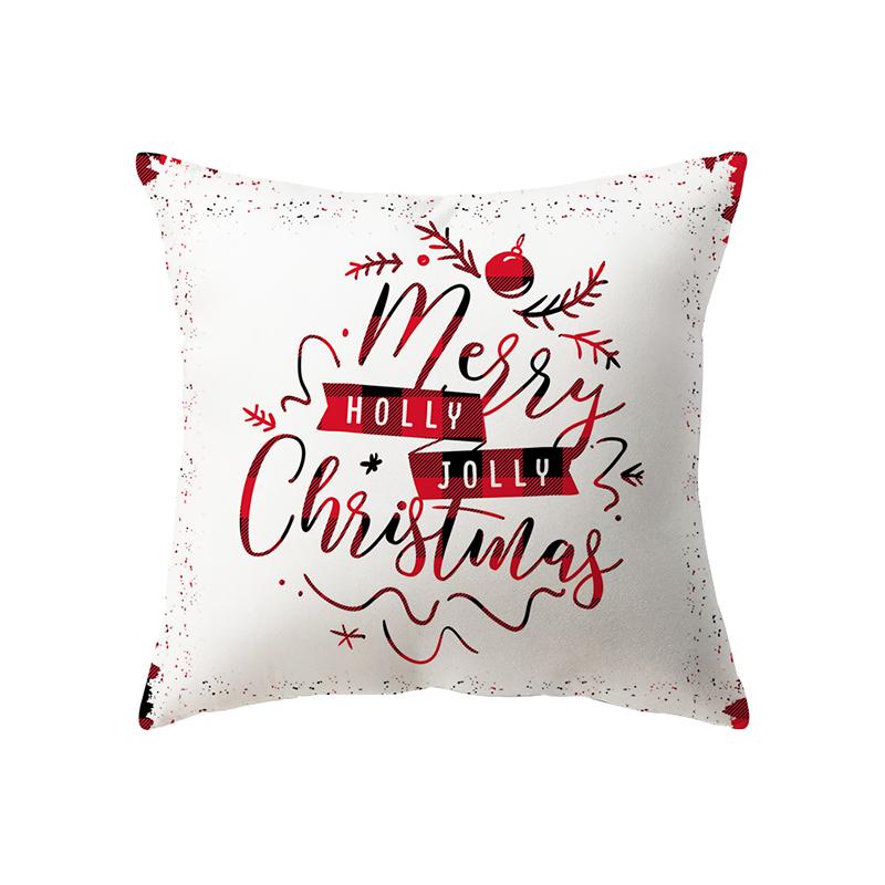 Рождественская тема Санта-Клаус с принтом, полиэстеровый чехол для подушки, домашняя гостиная, украшение для дивана, подушка, наволочка