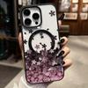 Чехол для телефона 'Цветок вишни' для iPhone 17 16 15 14 Pro Max 11 12 13 16E 17 Air Для Magsafe Магнитная беспроводная зарядка Чехол