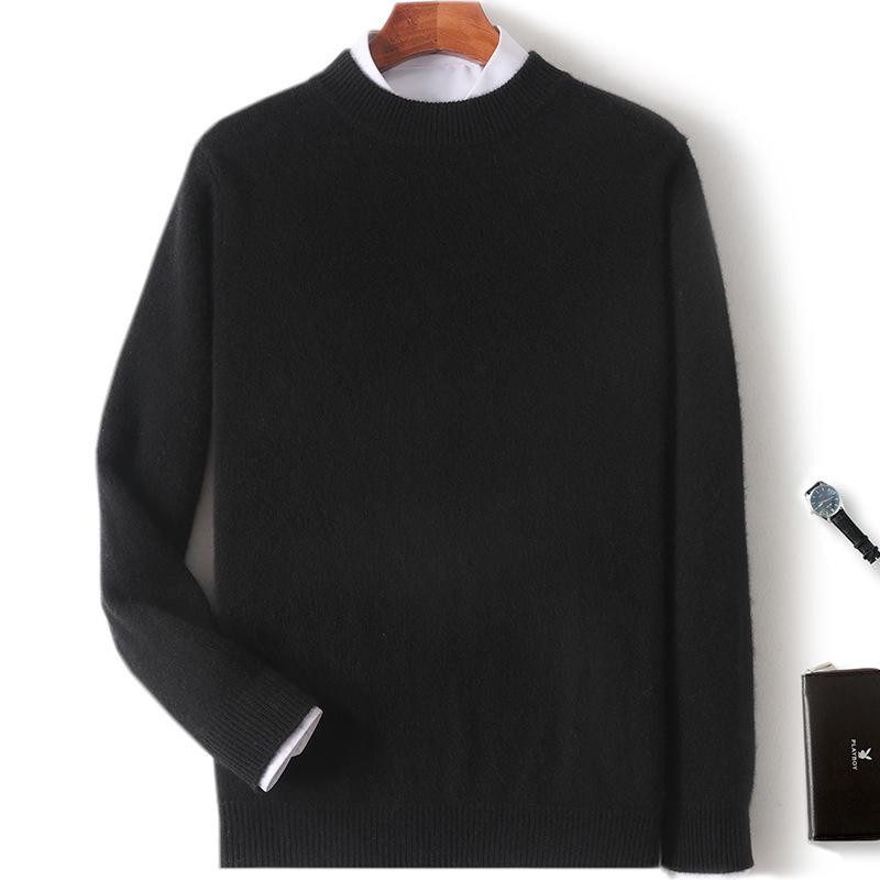 Новый кашемировый свитер утолщенный пуловер с полувысоким воротником с кашемировым свитером мужской внутри