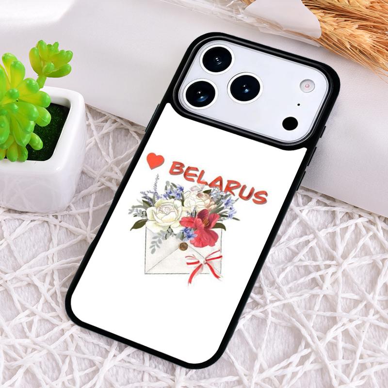 Мягкий чехол для телефона с флагом Беларуси для iPhone 17 Air 16 15 11 12 14 13 Pro Max Ударопрочный чехол