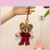 Милый плюшевый брелок для пар в виде медвежат с бантиком для украшения рюкзака