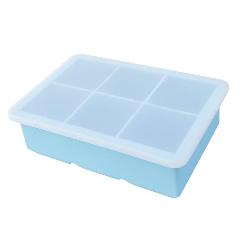 Силиконовая форма для больших кубиков льда Direen на 6 ячеек (2-Pack)