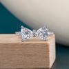 BELLA BOX Роскошные серебряные кольца с бантом для женщин, циркониевые камни в форме сердца, романтические подарки, элегантные аксессуары, повседневное кольцо, хит продаж