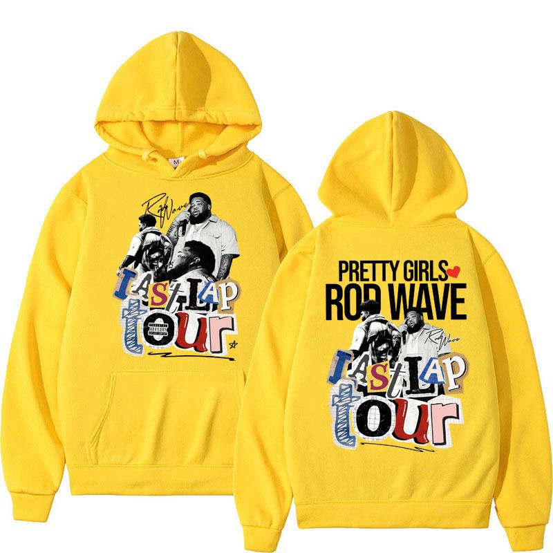 Винтажная толстовка с графикой Rod Wave Last Lap Tour Мужская Готическая Мода Оверсайз Свитшот Флис Харадзюку Уличная Одежда