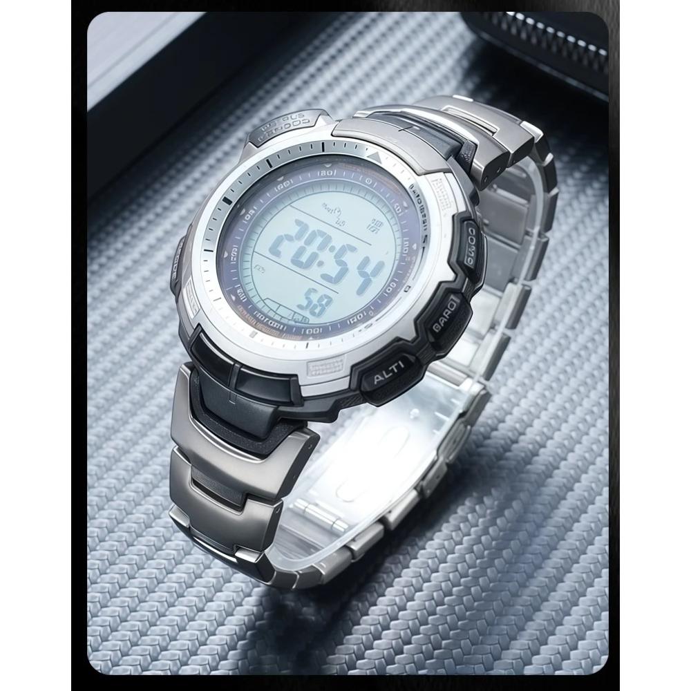 Специальный титановый ремешок для Casio PRG-110T/Y PRW-1300Y: Высокопрочный, износостойкий сменный ремешок для уличных походов