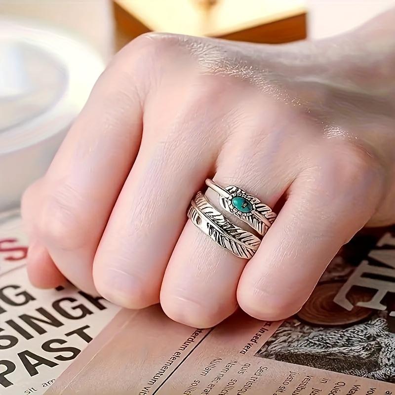 sterling silver bohemian style fashion ring with a vintage open ring design