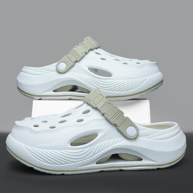Унисекс летние тапочки мужские сабо на платформе женские пляжные сандалии для отдыха на открытом воздухе повседневная нескользящая обувь мужские сандалии