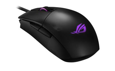 Эргономичная игровая мышь ASUS ROG Strix Impact II для обеих рук с оптическим датчиком dpi. Легкая конструкция. Подсветка Aura Sync RGB 6200.