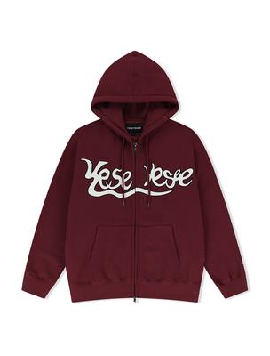 Yeseyesee Y.E.S Худи на молнии с логотипом-улиткой Бордовый