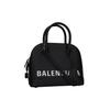 Balenciaga Ville Logo Print Leather Shell Bag Women Shoulder Bag Black 550645-0OTNM-1090