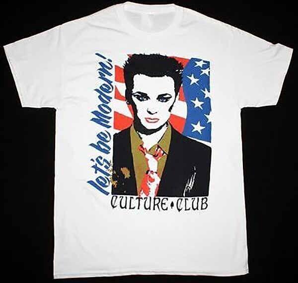 Новая футболка CULTURE CLUB LET'S BE MODERN БОЙ ДЖОРДЖ Черная Все Размеры AH226 Унисекс Футболка