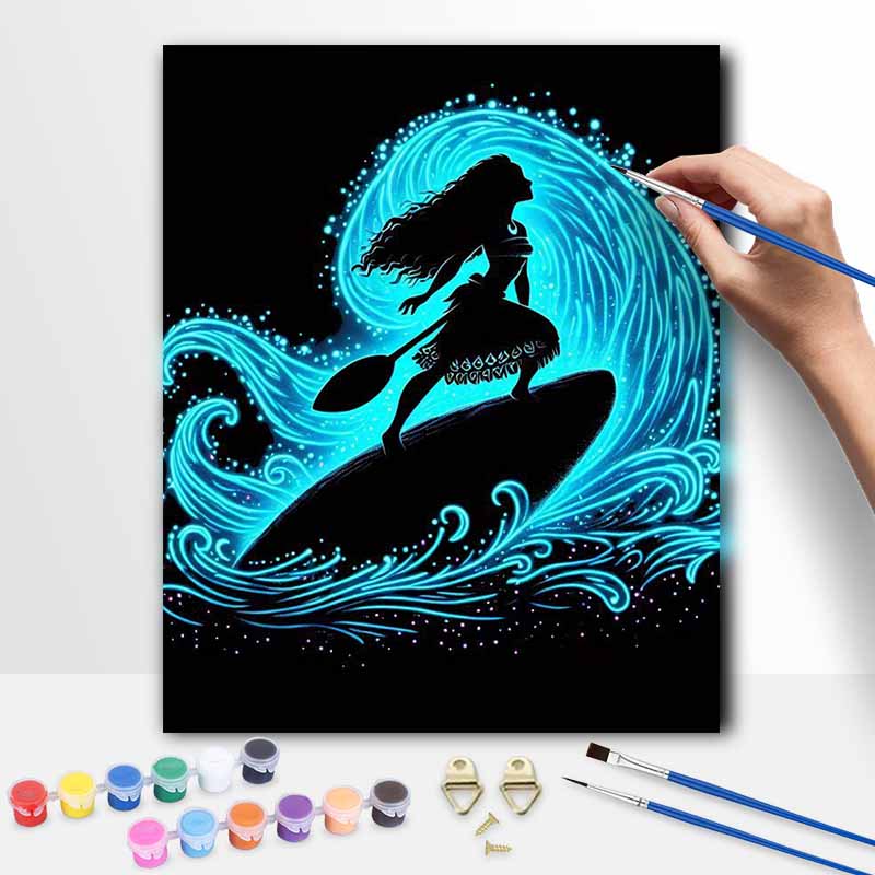 Disney Moana Ocean Painting Kit Home Wall Decor Handmade Gift DIY Canvas Art Pictures For Living Room Bedroom Office Decoration Craft