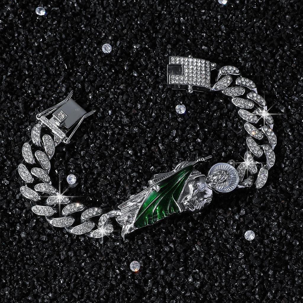 Аксессуары с бриллиантовой цепочкой, модный мужской браслет в европейском и американском стиле хип-хоп, индивидуальный браслет-сращивание