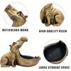 1pc Unique Hippopotamus Statue Storage Resin box,Funny Candy Dish&Key&Wrist Watch Bowl For Big Mouth Sculpture Office&Home Table Art Decor.