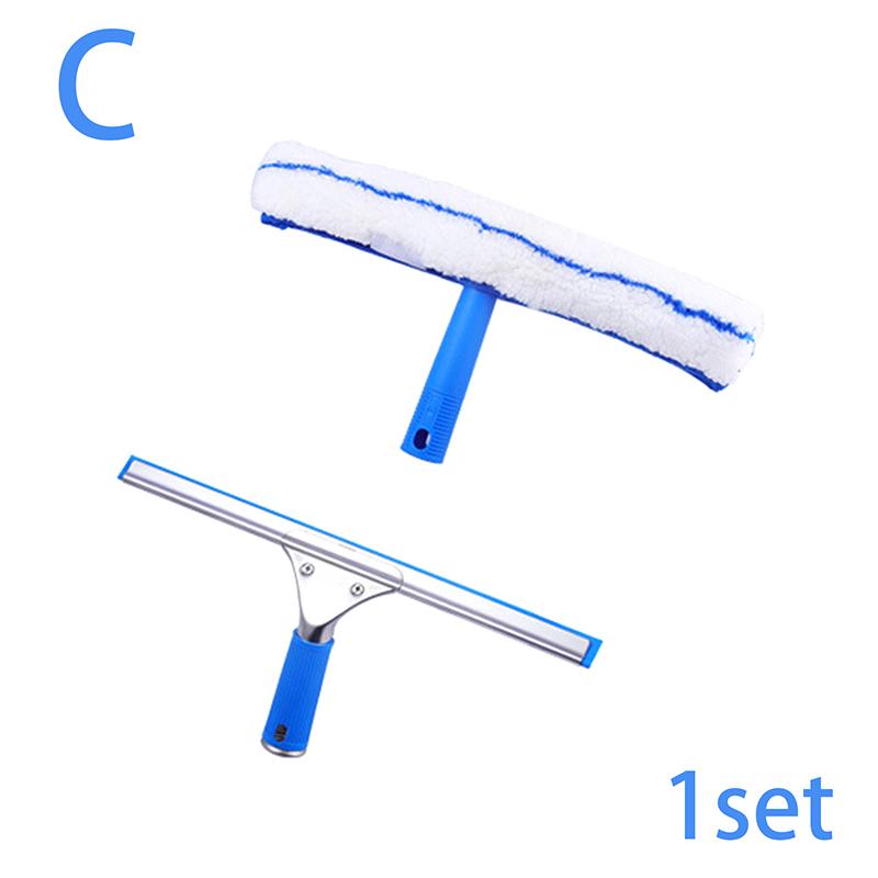 1Pc 35CM Window Cleaning Combo Squeegee Microfiber Cloth Shower Glass Wiper Home Cleaning Tools