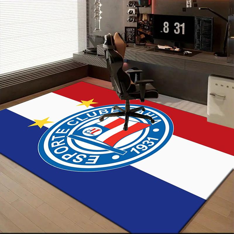 Ba-hia Sports Club Emblem Printed Office Carpet Chair Cushion Entryway Rug, Rugs for Living Room, Bedroom Christmas gifts