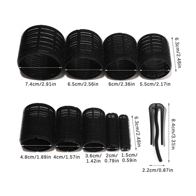 Черные волосы Корень Пушистые Бигуди Бигуди С Зажимами Самоклеящиеся Ленивые Бигуди Укладка Аксессуары Для Волос Для Женщин Инструмент Для Укладки Волос