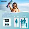Пляжное полотенце Winthome 90 x 180 см, большое, с узором в серую полоску, для путешествий, пляжа, йоги, 1 размер, песозащитное, тонкое, с чехлом, полотенце, микрофибра, впитывающее,