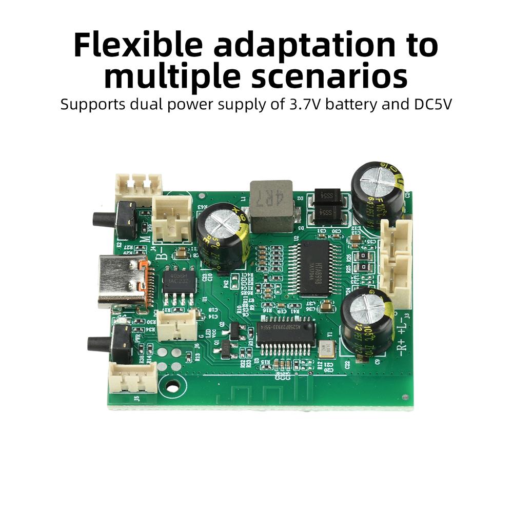 Плата Bluetooth-усилителя TWS Stereo DC 5V/3.7V 20W 2*10W Двухканальная с Bluetooth 5.1 для DIY Аудио Проектов