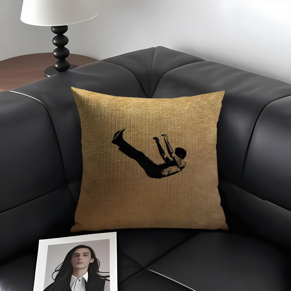 IImagine DragonsS Band Cushion Cover Natural Linen Organic Fabric DoubleSided Printing Sofa Home Decor Gift Pillow Case