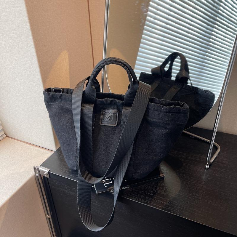 Джинсовая сумка большой вместимости, женская новая портативная сумка-мессенджер через плечо для поездок на работу, ретро-тренд, сумка-тоут