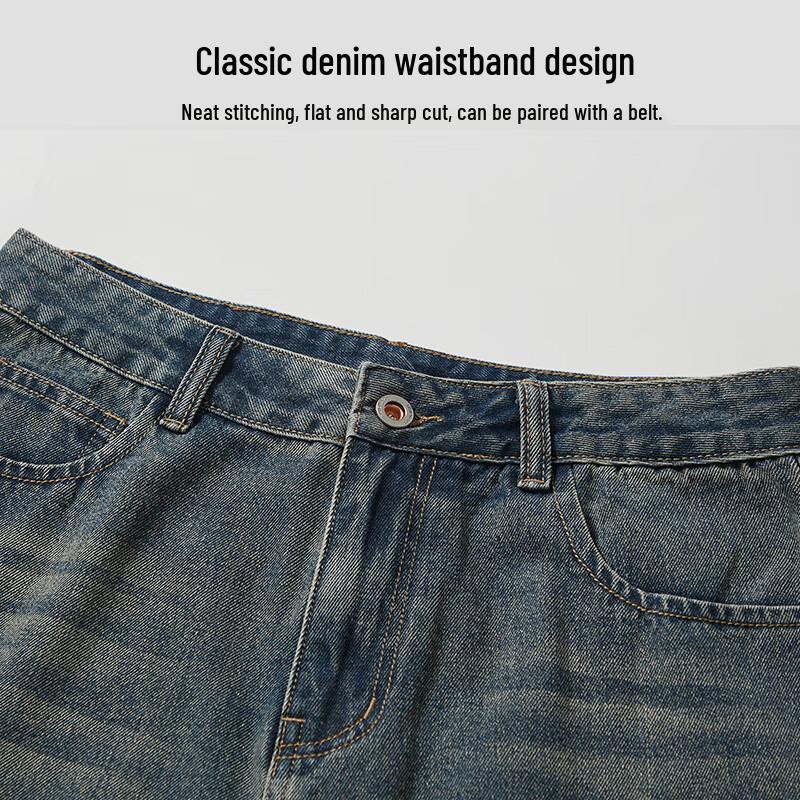 Mark Fairwhale Men's Loose Straight Denim Work Pants