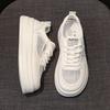 Cowhide version, genuine leather little white shoes, women's models, 2025 summer new thick-soled heightening women's shoes, mesh sports and leisure bo