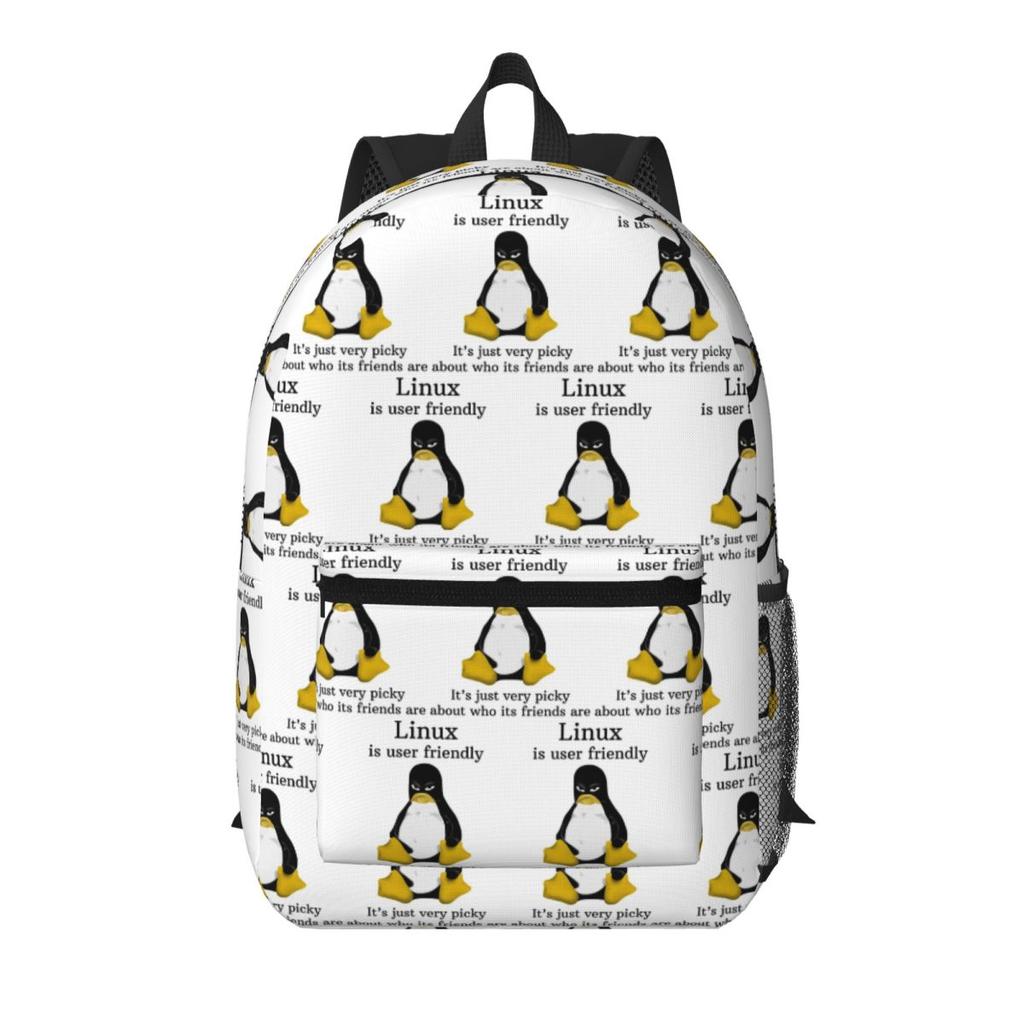Linux удобен для пользователя Это просто очень привередливый студенческий рюкзак Школьная сумка Походный дневной рюкзак Сумка для книг Наплечные сумки