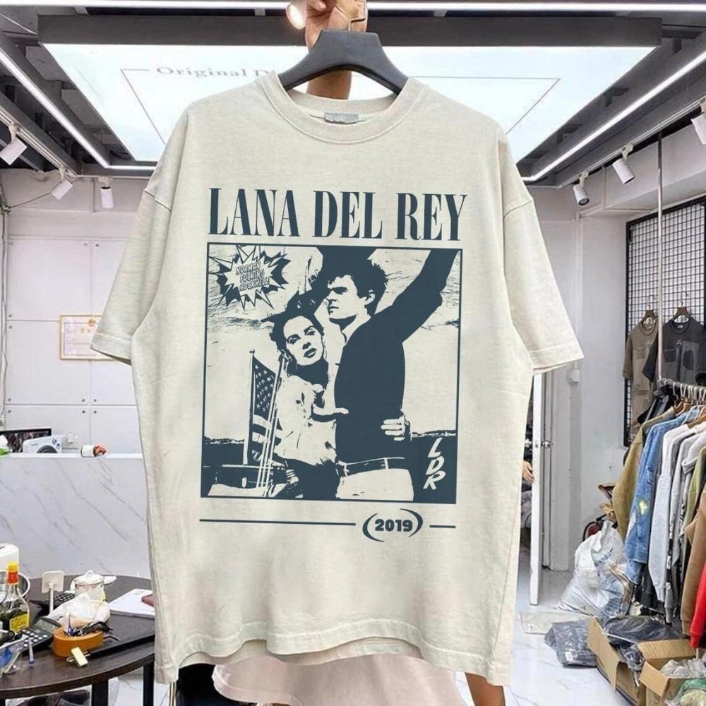 La.na D.el R.e.y Футболки Ретро 90-х Эстетичная Футболка для Фанатов Унисекс S5XL Унисекс Футболка