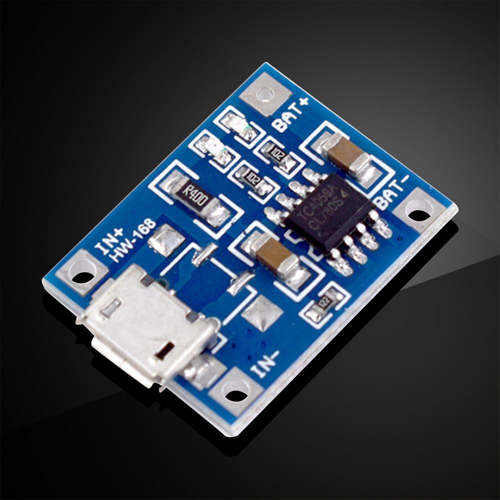 Модуль зарядки аккумулятора Micro USB Портативная панель зарядного устройства 1А DC4.5-5.5V с индикатором для литиевых аккумуляторов