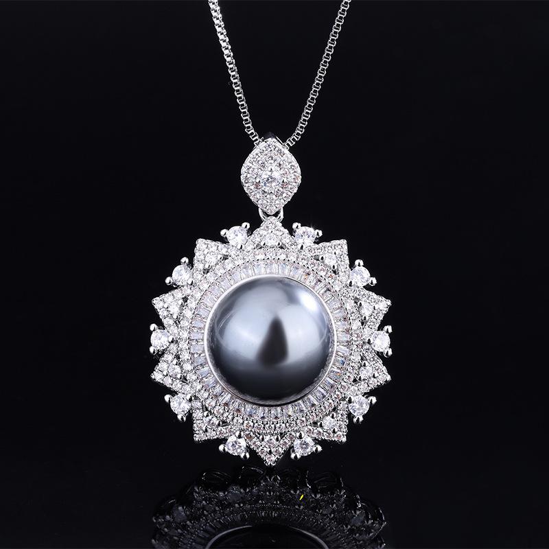 Jewelry Inlaid Gray Beads Handmade Diamond Inlaid Round Luxury Set 16Mm124Mm