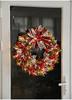 50CM Christmas Wreath with Bow and Vine Ornaments for Door Decoration