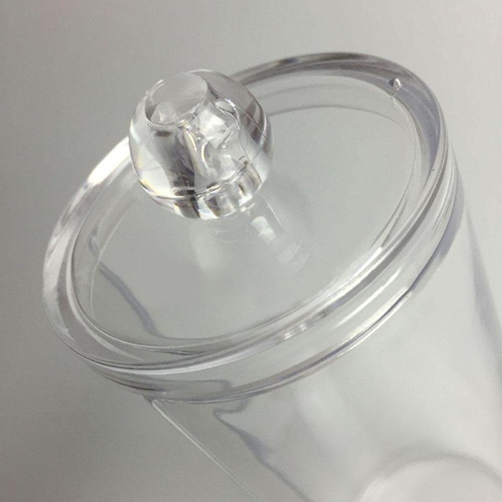 New Round Holder Container Cosmetic Organizer Makeup Cotton Acrylic Box Pads Storage