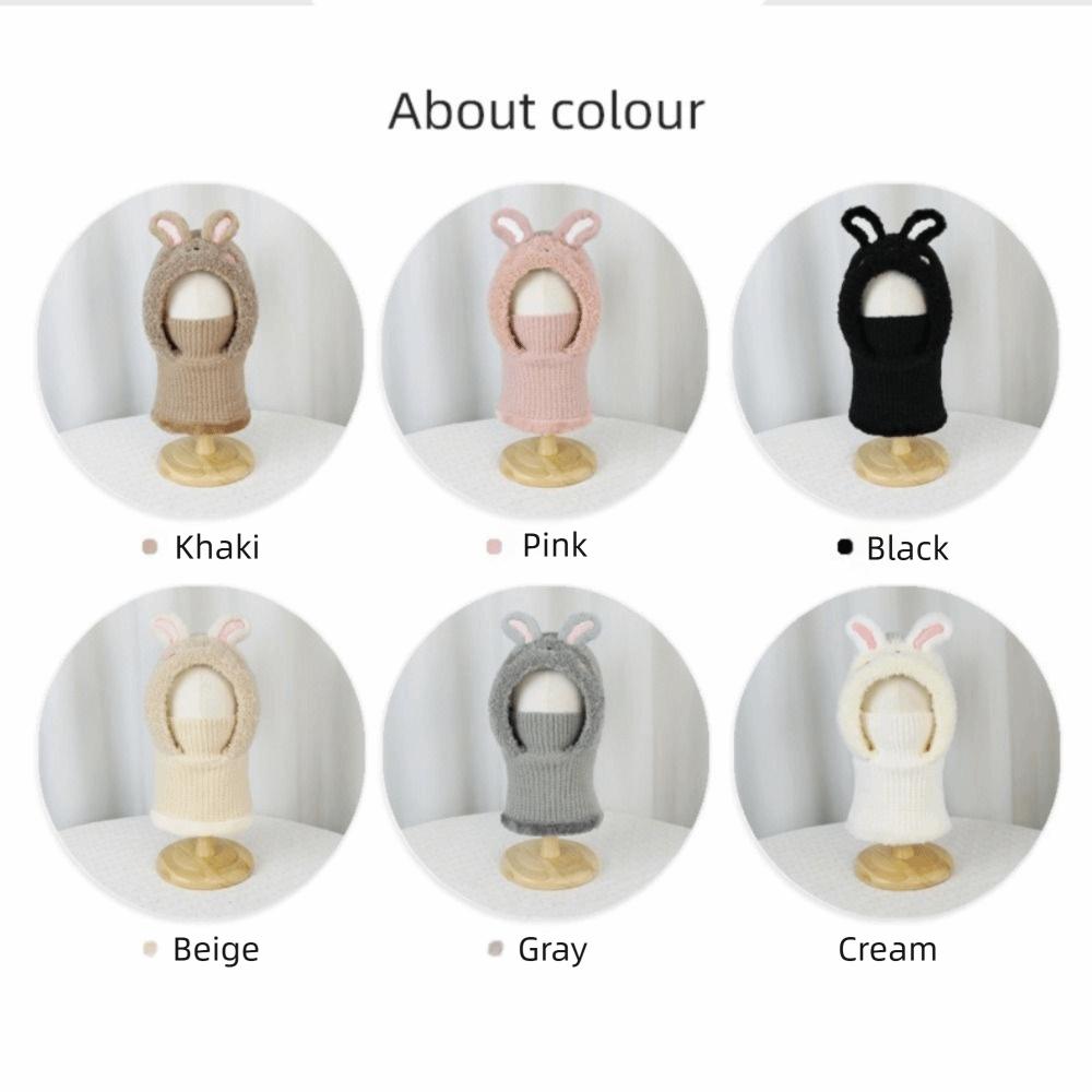 Warm Ears Plush Scarf Hat Knitted Beanie Face Guard Neck Warmer Ear Protection Hat Children Bonnet
