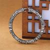 New Exquisite Ssangyong Pley Beads Bracelets 925 Sterling Silver Jewelry Double Dragon Means Good Luck Bangles Sb203