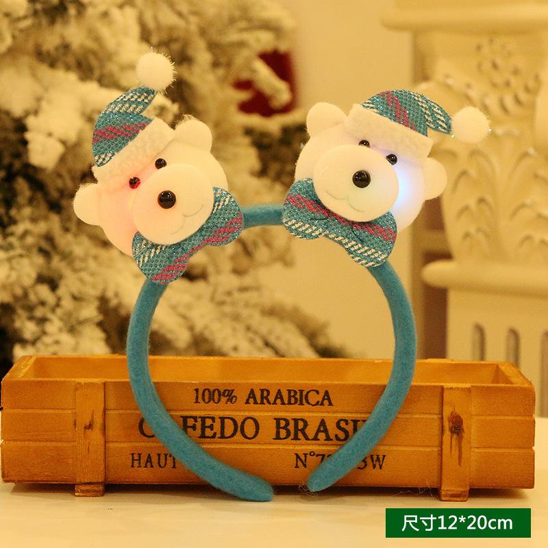 Holiday Dress Up Props, Headbands, Christmas Decorations, Party Gift Supplies, Led With Lights, Double Head Hoop, Head Buckle