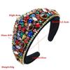 Retro Colorful Rhinestone Headbands Full Diamond Super Flash Crown Hairband Hair Band Hoop Hair Accessories