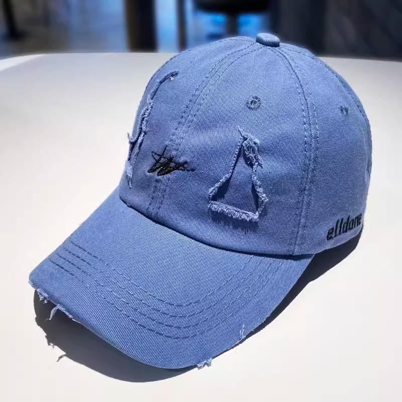 Японская Ретро Старая Рваная Бейсболка Женская Весенне-Летняя Повседневная Универсальная Уличная Молодежная Бейсболка Защитная Шляпа