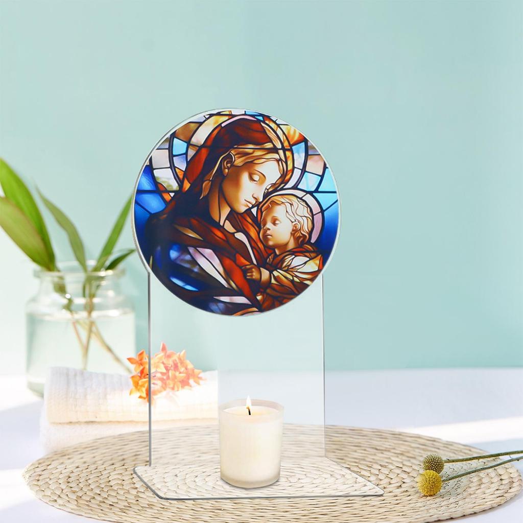 Акриловая табличка Подсвечник Молитва Католический Настольный centerpiece Подсвечник Иисус для Дня Матери Рождественское украшение