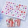 12Pcs/Set Nail Sticker Non-Fading Self-Adhesive Excellent Saturation Valentine DIY Design Decals Manicure Sticker for Manicure