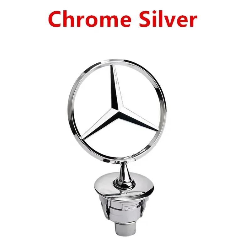 1pcs 44mm 3D Metal Zinc Alloy  Emblem For Front Bonnet Hood Logo Badge Car Styling Accessories A2108800186 Mercedes Benz