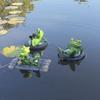 Cartoon Animal Sculpture Cute Floating Pond Ornament Crafts Frog Statue Home